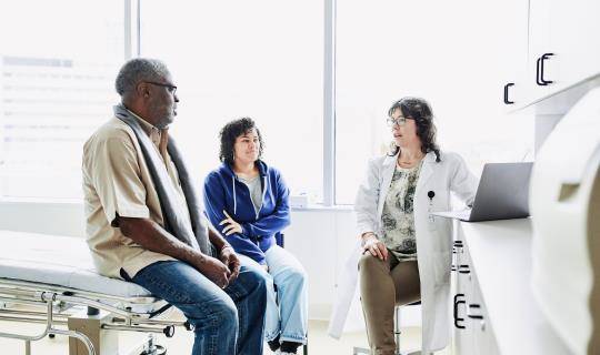 Patient with physician